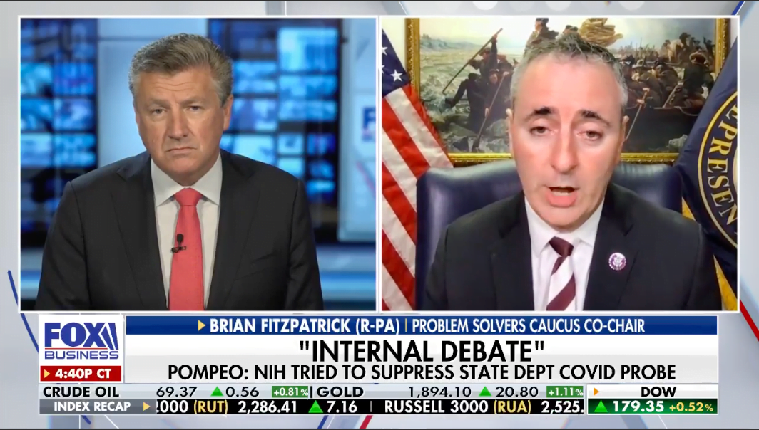 Rep. Fitzpatrick - screen shot - fox business