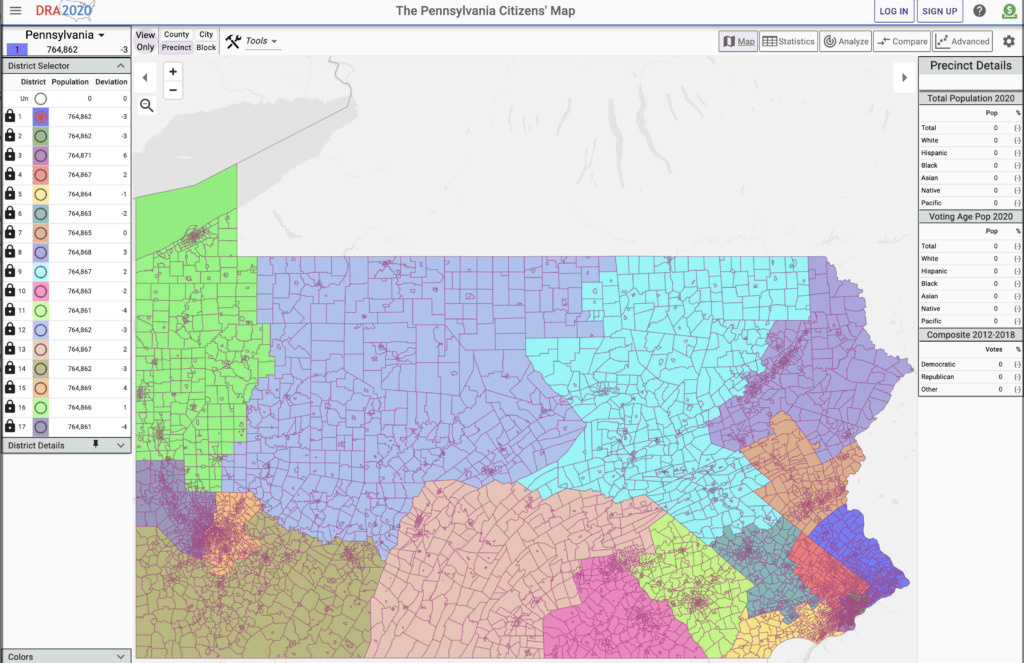 Screen Shot 2021 09 13 at 3.28.40 PM - Bucks County Beacon - Map: Draw The Lines PA Dares To Dream What An Un-Gerrymandered PA Would Look Like