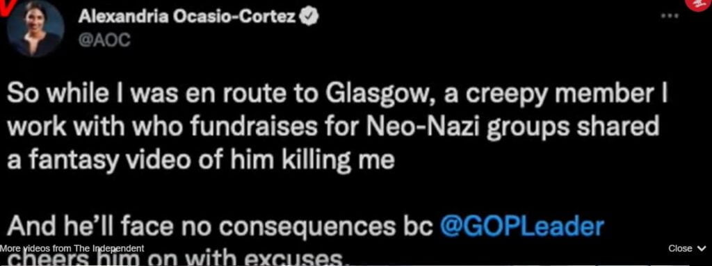 AOC response - Bucks County Beacon - Congress Decides Gosar Was Not Joking