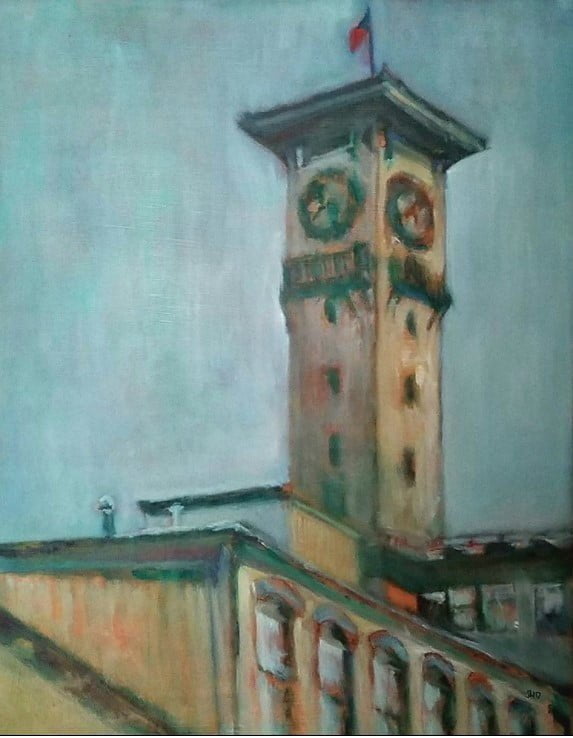 Jean Marc Debus Grundy clock tower - Bucks County Beacon - Improvements Are Planned for Bristol Borough Neighborhood