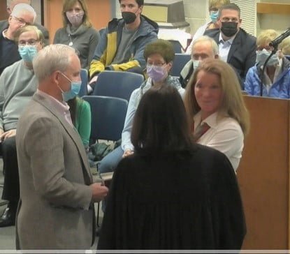 Being sworn in Middletown meeting 1 3 2022 - Bucks County Beacon - One Voter, One Presumed Racist, a Middletown Election