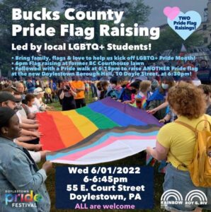 bucks county pride flag raising