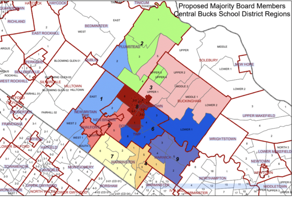 image 3 - Bucks County Beacon - Petition to Redraw Central Bucks School District’s Regions Map Would Reshape School Board Elections