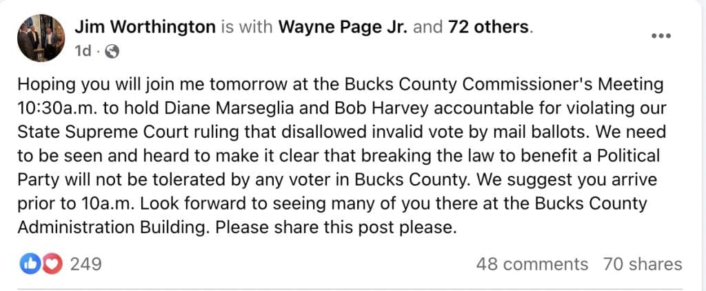 Image 11 20 24 at 6.11 PM - Bucks County Beacon - Riled Up MAGA Faithful From Across Pennsylvania Crash Bucks County Commissioners Meeting