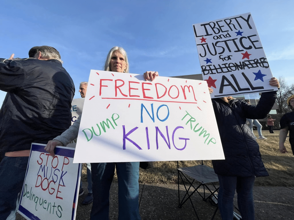 fitz4 - Bucks County Beacon - Photo Essay: Bucks County Residents Protest Republican Congressman Brian Fitzpatrick for St. Patrick's Day