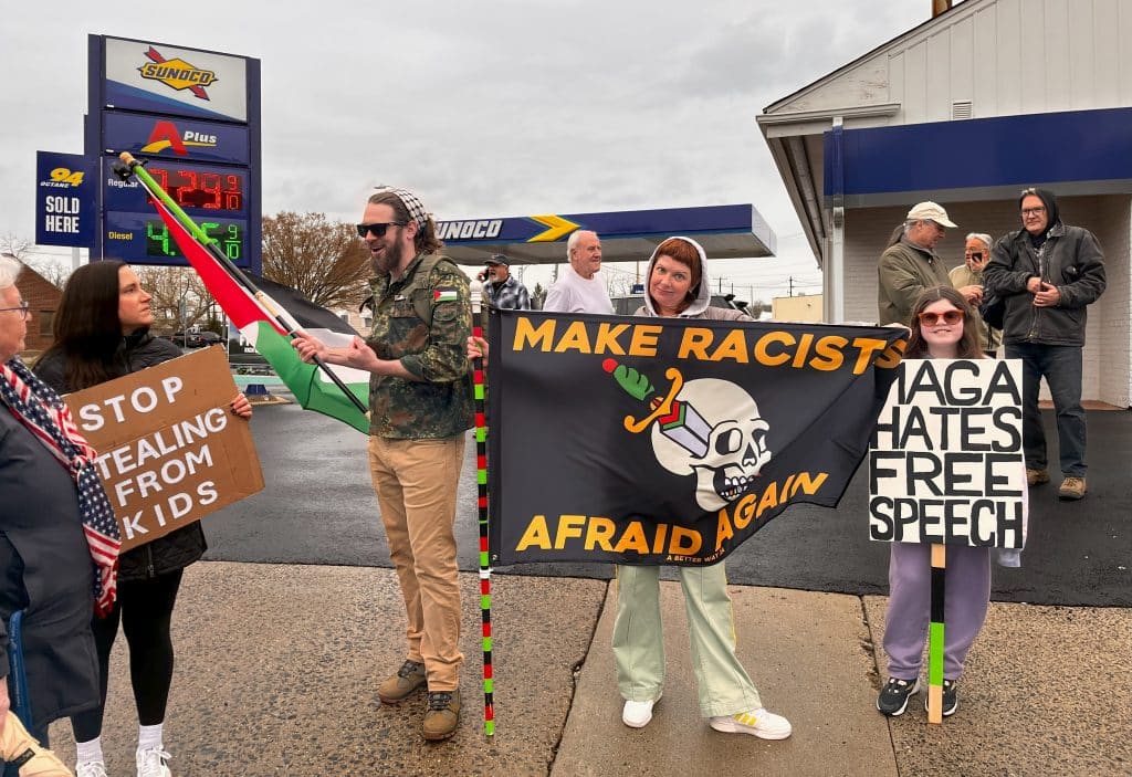 Bonnie Koehler from Bucks County - Bucks County Beacon - Photo Essay: ‘Hands Off’ Quakertown Rally Draws 1,000 Protesters