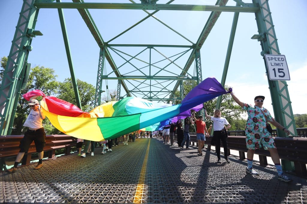 New Hope Pride Parade Bridge - Bucks County Beacon - New Hope Pride: History, Art, Rights, and Resilience