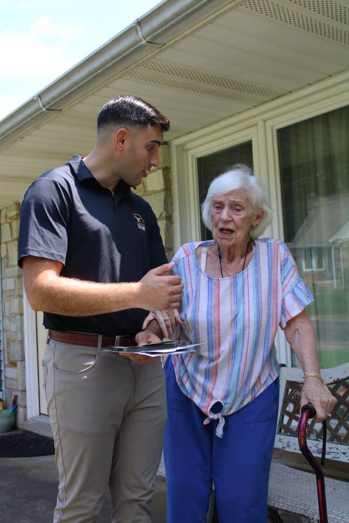 Image 3 Doris Zimmerman Danny 1 - Bucks County Beacon - Photo Essay: Candidates Canvass Perkasie Neighborhoods During Pennridge Democrats' Day of Action