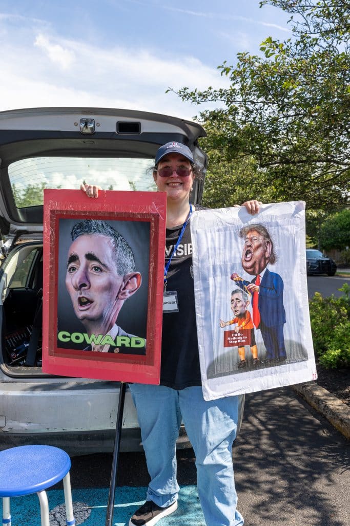 Indivisible DIE IN FITZ 3 - Bucks County Beacon - PHOTO ESSAY: Hundreds Participate in Die-in at Congressman Brian Fitzpatrick’s Office to Highlight Deadly Stakes of GOP Budget
