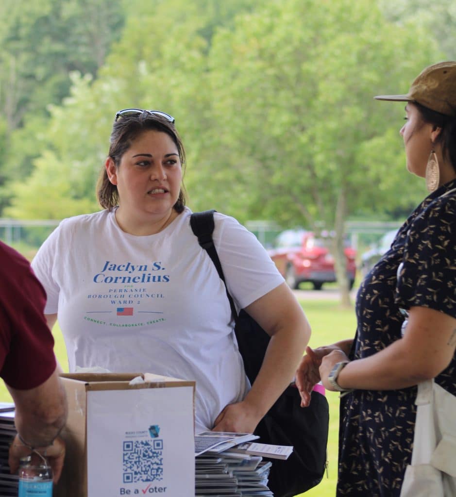 Jaclyn Cornelius - Bucks County Beacon - Photo Essay: Candidates Canvass Perkasie Neighborhoods During Pennridge Democrats' Day of Action