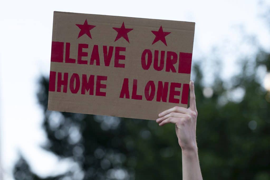 Trump DC Military Occupation Protester - Bucks County Beacon - OPINION: In Trump’s Military Occupation of DC, Crime is Not the Point