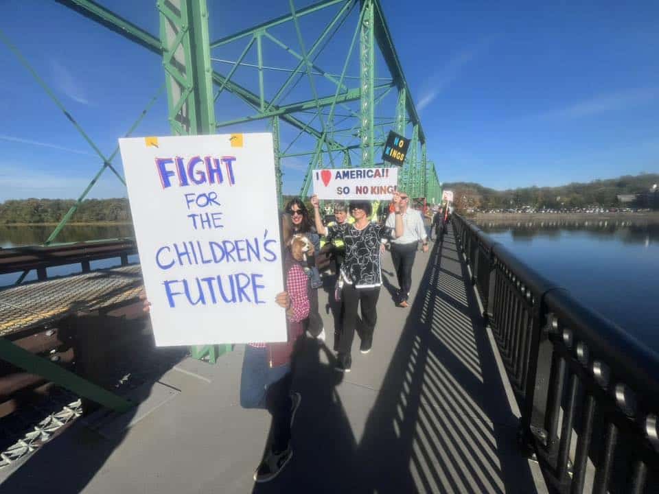 No Kings New Hope 1 - Bucks County Beacon - Photo Essay: Thousands of Democracy Defenders Protest Trump at 'No Kings' Rallies Throughout Bucks County