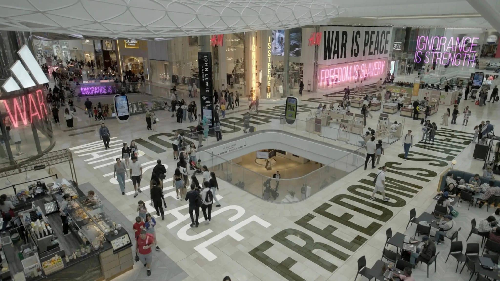 This image released by Neon shows a scene from "Orwell: 2+2=5 ." (Neon via AP)